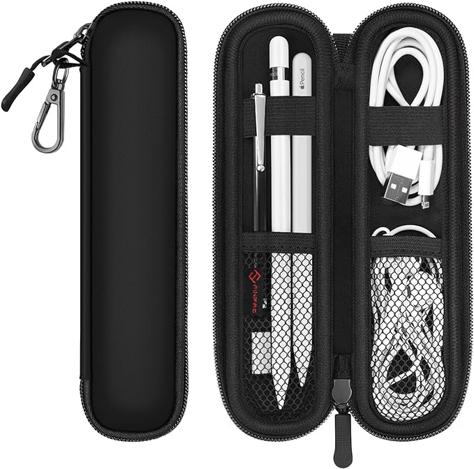 Fintie Pen Holder Case for Apple Pencil Pro, Apple Pencil (USB-C / 1st / 2nd Generation), Soft Neoprene Zipper Carrying Bag Sleeve Pouch for Samsung Stylus, Surface Pen