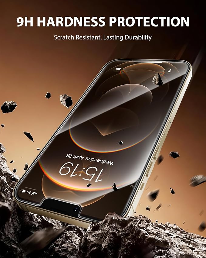 PDDKISS 2 Pack Screen Protector for iPhone 12/iPhone 12 Pro (2020) 6.1 inch Shatterproof Tempered Glass