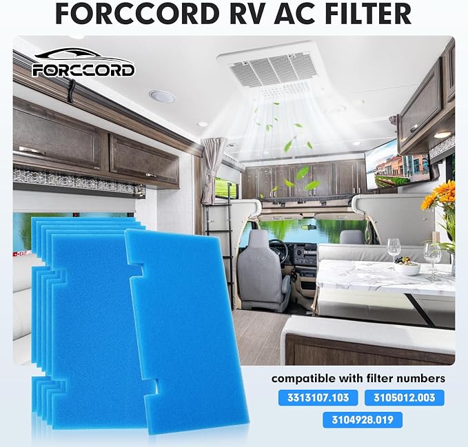 6-PCS RV Air Conditioner Filter RV AC Replacement RV Air Filters 3313107.103