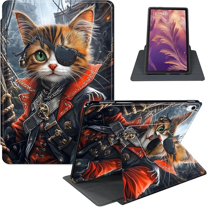 for iPad 11th Generation (A16 2025) 11 / iPad 10th Gen 10.9 2022 Case 360° Rotating PU Leather Stand Cover with Auto Sleep/Wake Shockproof TPU Backl Two Dragons Fighting