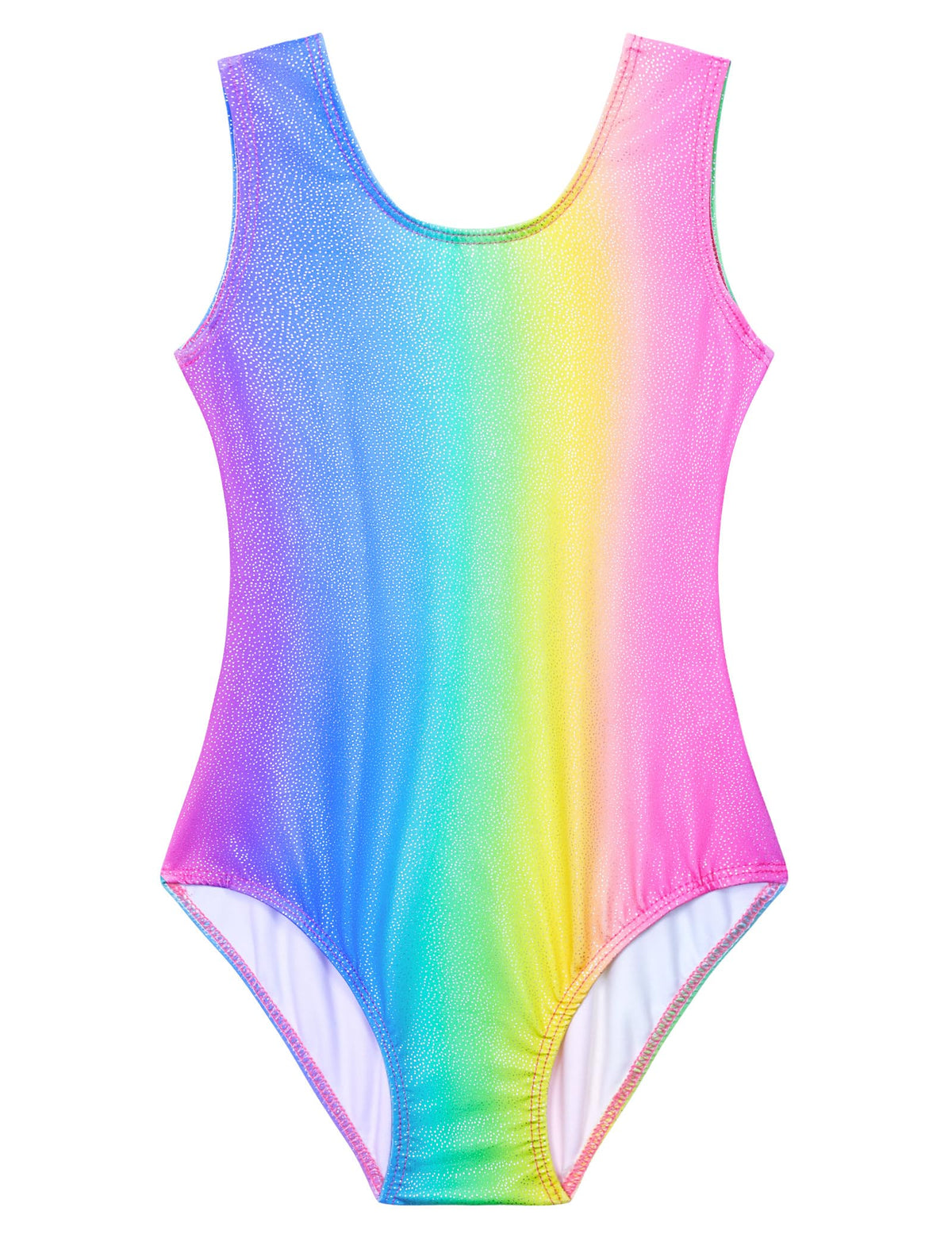 Domusgo Gymnastics Leotards for Girls Size 5-6 Years Colorful Stripes