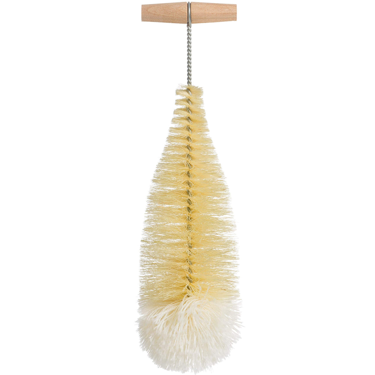 Redecker Bottle Brush Compatible with SodaStream, Tampico Fiber with Wool Tip, Tapered Head for Narrow Bottles, Beechwood Handle, Made in Germany