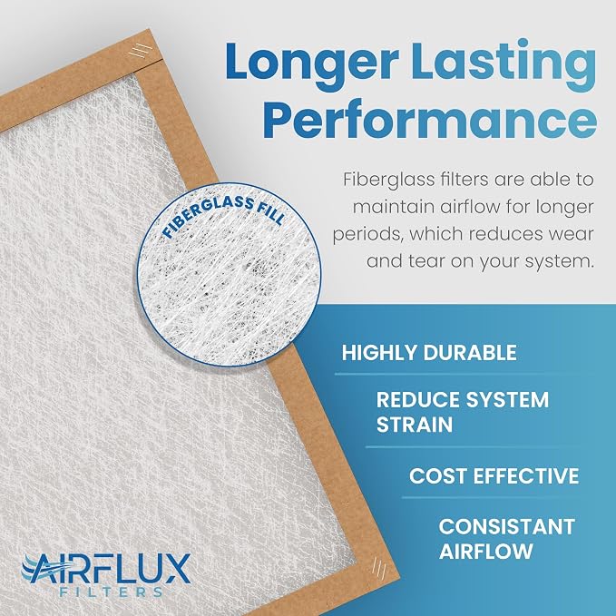 Fiberglass Air Filter -14x25x1Air Filter 12 Pack