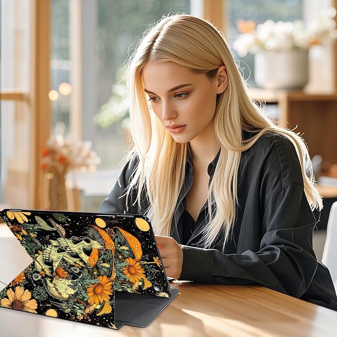for Amazon Fire Max 11 2023 Release Table Case 11'' Rotating Auto Wake Sleep Leather Table Case for Amazon Fire Max 11 2023 Release Stand Bird Flowers Design for Woman Man