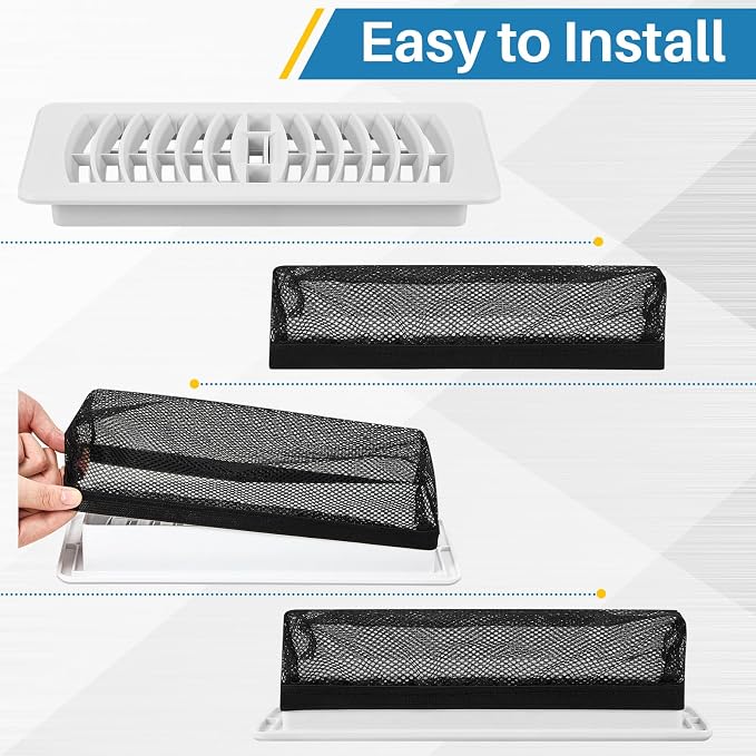 Zonon 12 Pcs 4 x 10 Inch Floor Register Cover Trap Vent Screen