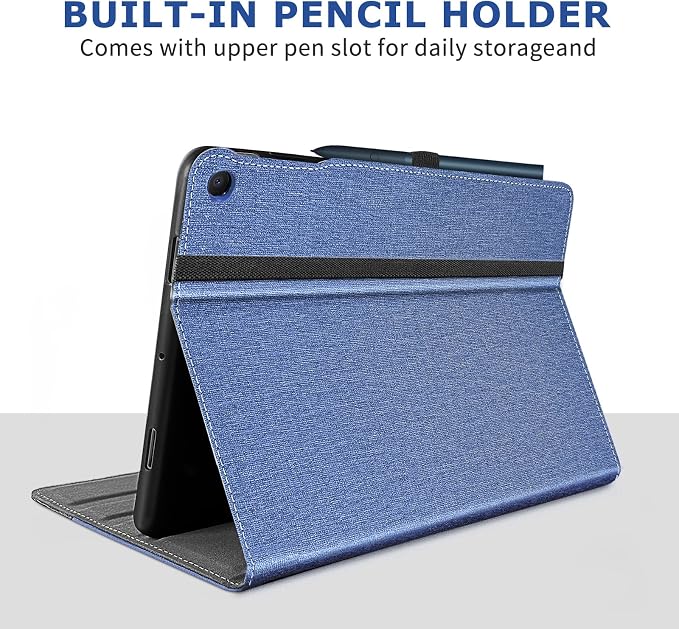 Case for Google Pixel Tablet (11-inch 2023) Multi-Angle Viewing Protective Stand Cover with Pencil Holder &amp Pocket and Protective Tape Compatible with Charging Speaker Dock Cyan