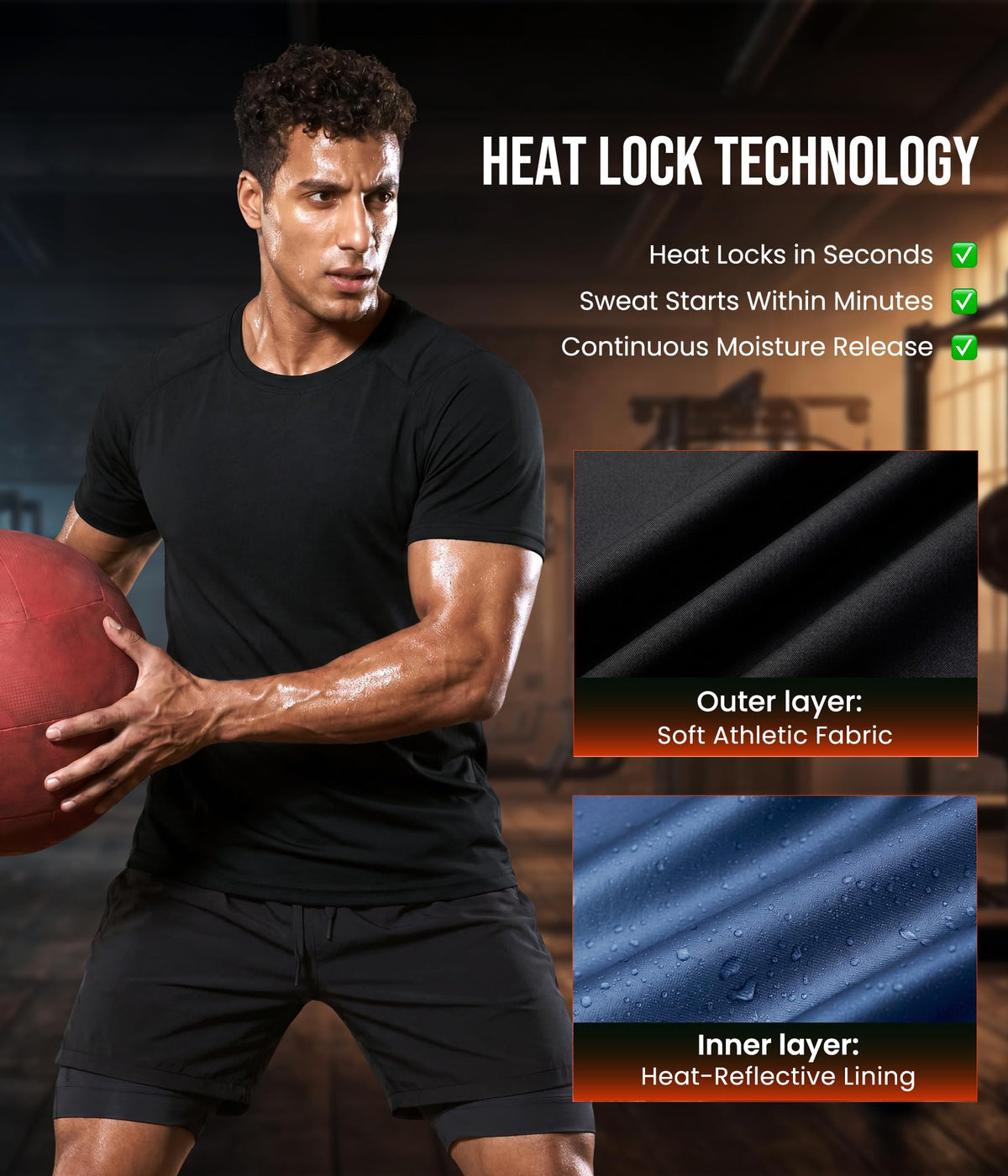 Junlan Sauna Shirt for Men Waist Trainer Vest Gym Top for Running Training