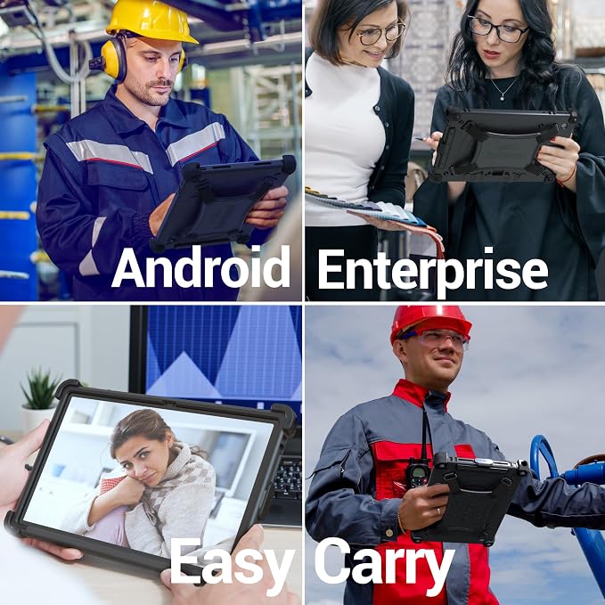 Ultra Rugged Standard Case for Microsoft Surface Pro 9 – Also Work with Surface Pro 10 – Heavy Duty Tablet Case – Briefcase Handle Hand Strap Keyboard Compatible Fully Protective Case