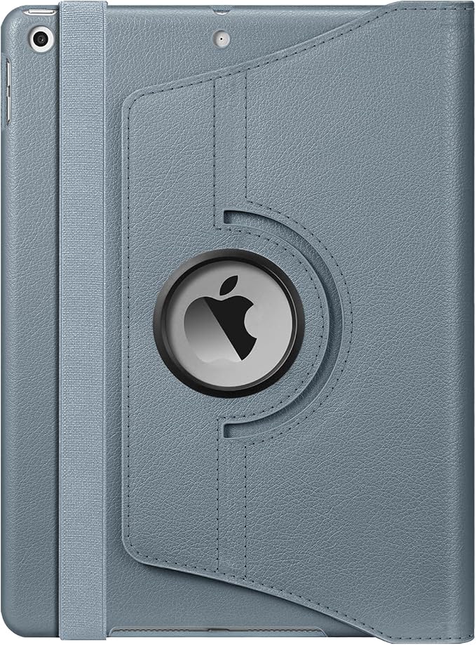 Fintie 360° Rotating Case for iPad 9th / 8th / 7th Generation 10.2 Inch | Swivel Stand Portrait &amp Landscape Viewing Shockproof Cover with Pencil Holder Auto Wake/Sleep Aqua Wave