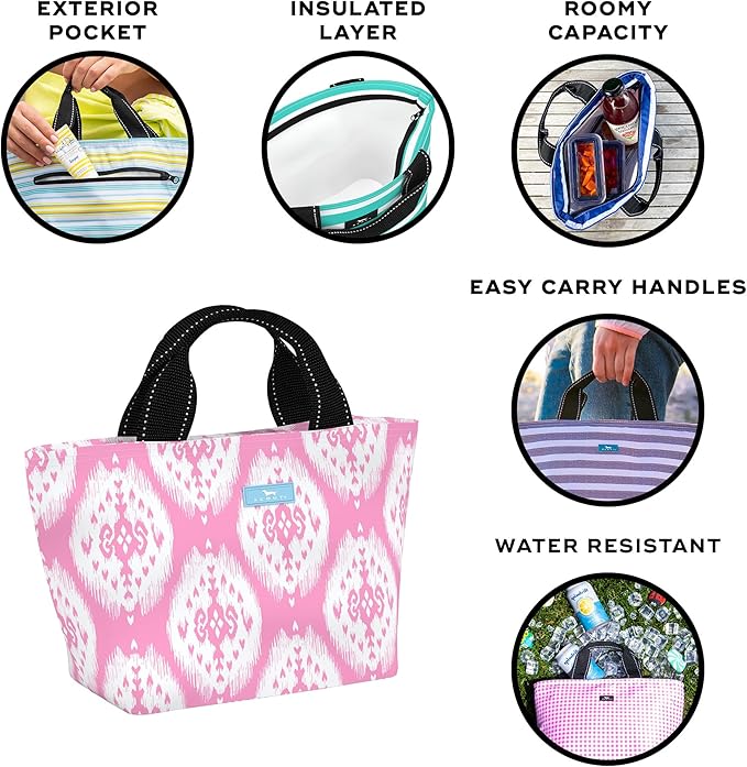 SCOUT Nooner Insulated Lunch Box for Women with 6 Can Capacity - Lightweight Work Lunch Bag for Teachers and Nurses - Soft Cooler for Beach Travel and Picnic