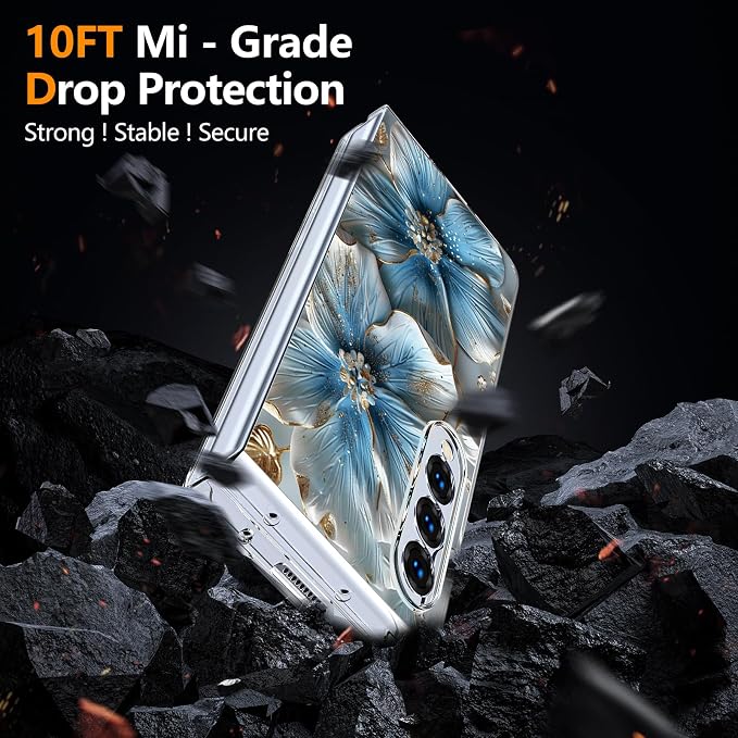 for Galaxy Z Fold4 CaseBuilt-in Magnet CircleWireless Charging | Military-Grade Shockproof case Cover for Samsung Galaxy Z Fold4Anagallis