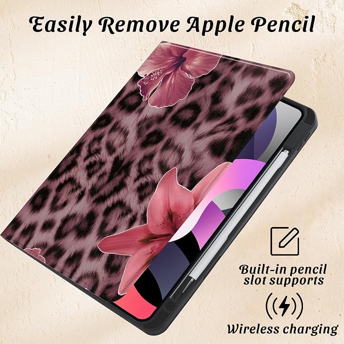 Cute Maple Bear Case for 10.2 iPad 2019/2020/2021(7th/8th/9th Gen) with Pencil Holder Auto Wake/Sleep Leather Soft TPU Back Cover for Women Girls