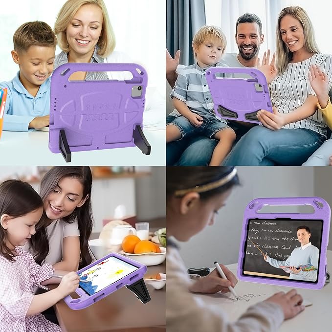 iPad Pro 11 Inch (2024/2022/2021/20202018) Heavy Duty Protective CaseKids Case for New iPad 11th Gen (A16) 11-inch 2025 &amp 10th gen10.9 2022 &amp Air 11 2025/2024 &amp Air 5th/4th -Black