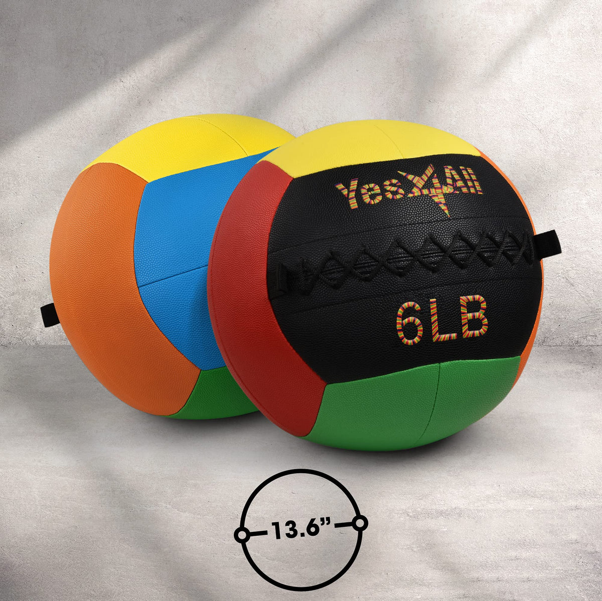 Yes4All Wall Ball - Soft Weighted Ball for Full Body Workout and Strength Exercise 6 LB