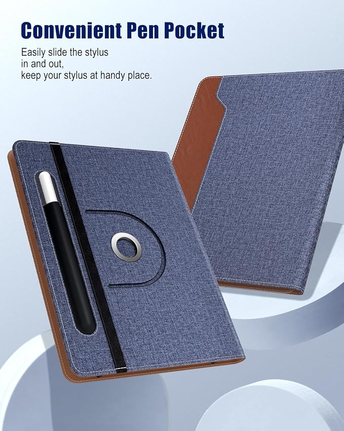 TiMOVO Universal Rotating Case for 11 Inch Tablet Black | 360 Degree Rotating Stand Pen Pocket 9 10 10.1 Inch Android Touchscreen Compatible