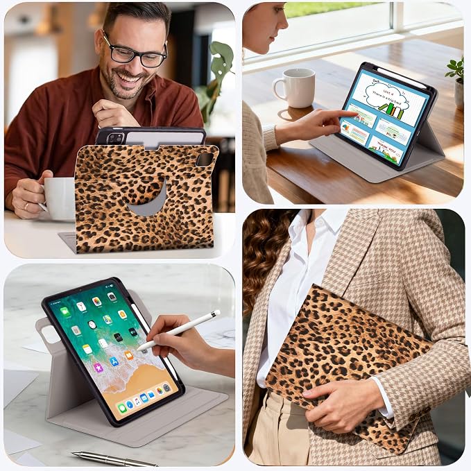 Lokigo Rotating Case for iPad Air 11 Inch M4/M3/M2 (2026/2025/2024) iPad Air 5th/4th Generation Case(2022/2020) iPad Pro 11 Inch 4th/3rd/2nd/1st Generation Cover 2022/2021/2020/2018 Turtle