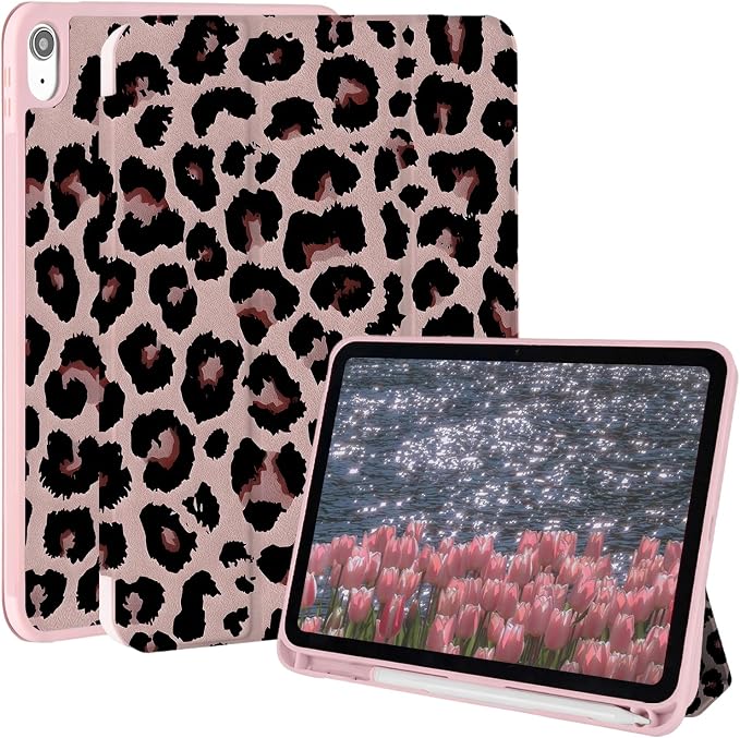 Case for iPad 9th/ 8th/ 7th Generation Case 10.2&amp10.5 Inch (2021/2020/2019 Release) Slim Lightweight Soft Trifold Back Cover with Pencil Holder &amp Auto Sleep/Wake CoverBeige Checkered