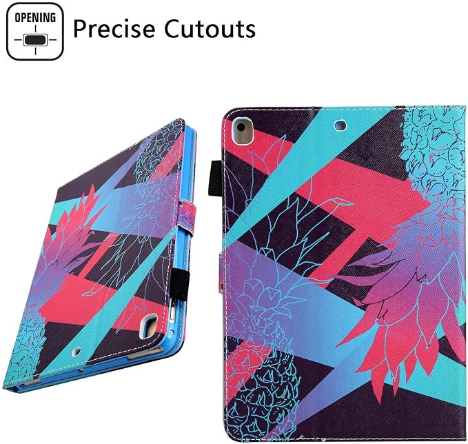 for Apple iPad 10.2 Case 9th/8th/7th Generation Cover (2021/2020/2019) with Auto Wake/Sleep Ultra Thin Lightweight Trifold Stand Folio PU Leather &amp Hard Back Hybrid Cover Almond Blossom