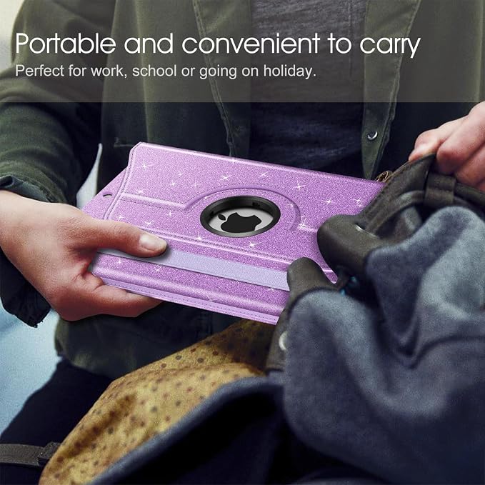 Fintie 360° Rotating Case for iPad 9th / 8th / 7th Generation 10.2 Inch | Swivel Stand Portrait &amp Landscape Viewing Shockproof Cover with Pencil Holder Auto Wake/Sleep Aqua Wave