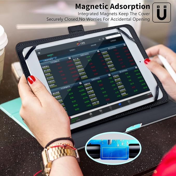 Case for Google Pixel Tablet 11 2023PU Leather 360 Degree Rotatable Kickstand Tablet Cover with Magnetic Closure for Pixel Tablet 11 2023/ All 10.5-11.5 Tablet，American Eagle with Flag