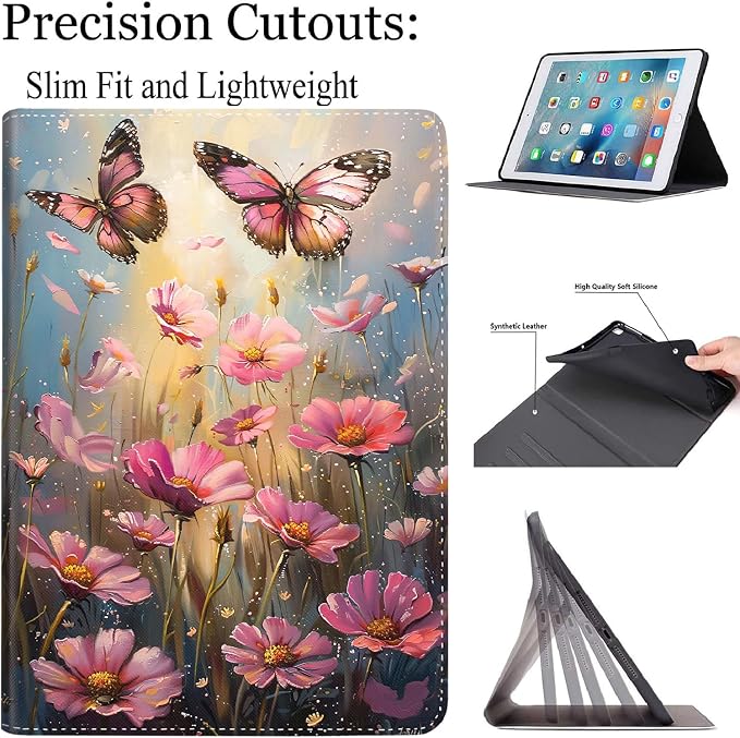 Case for New iPad (A16) 11th Generation 11 Inch 2025for iPad 10th Generation 2022 10.9 Inch Multi-Angle Stand Smart Cover Shockproof with Auto Wake/Sleep ，Starry Sky