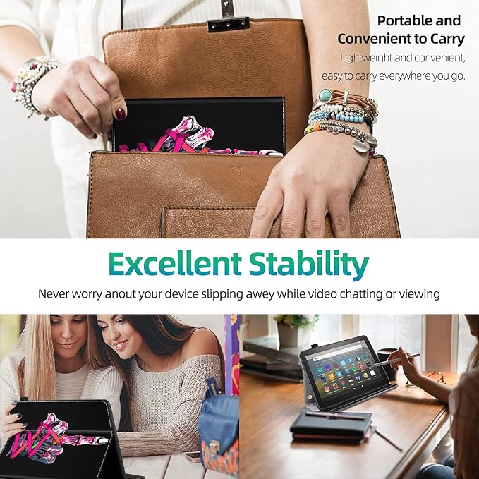 Case Cover for Amazon All-New Kindle Fire 7 Tablet (2022 Release-12th Generation) Latest Model 7 Slim Folding Stand Cover with Auto Wake/Sleep Dancing Skeleton in Mexican Costume