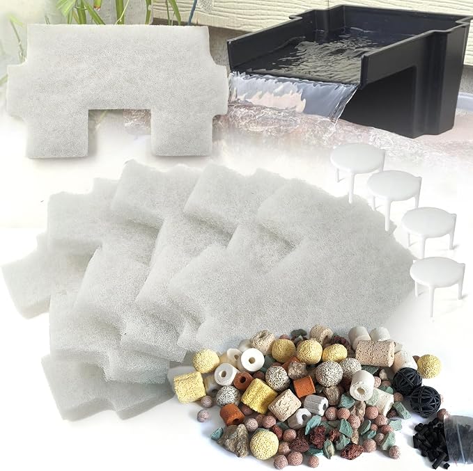 7PCS Pond Filter Media for Pond BOSS Waterfall Spillway, 6 Koi Pond Filter Pad