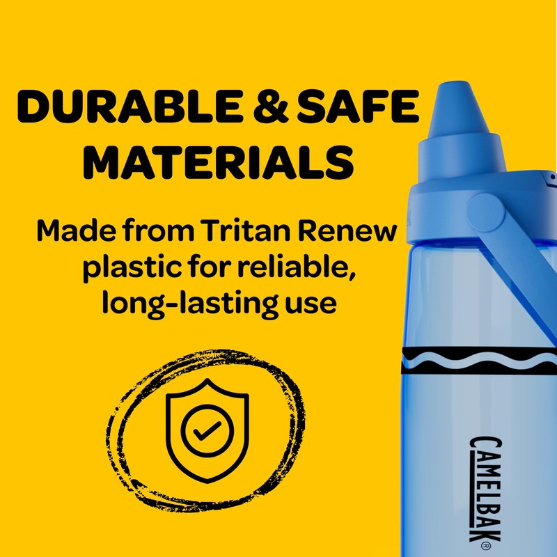 CamelBak Crayola Chug Water Bottle for Everyday Hydration, Tritan Renew Design with Chug Lid, 25oz, Aquamarine