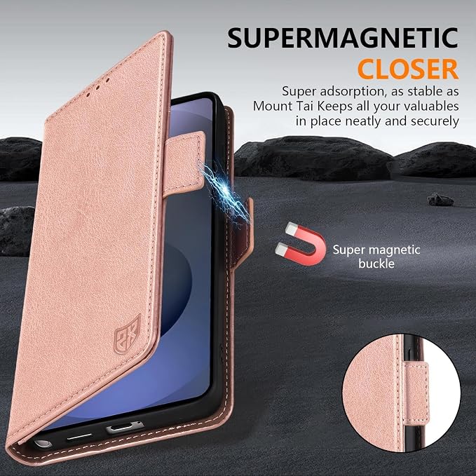ZZXX for Samsung Galaxy S25 Wallet Case with [RFID Blocking] Card Slot Stand Strong Magnetic Leather Flip Fold Protective Phone Case for Samsung Galaxy S25 Case Wallet(Black-6.2 inch)