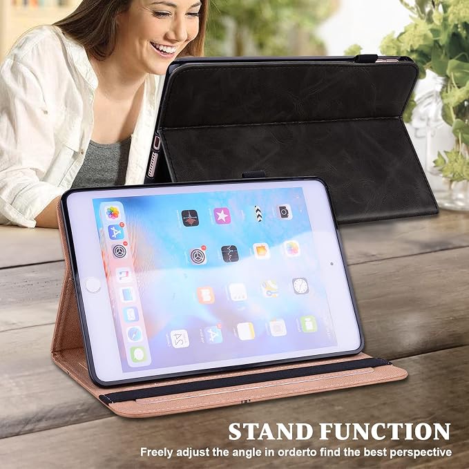 ALILANG Case for Samsung Galaxy Tab A 10.1 Inch 2019 (SM-T510/T515) with Pen Holder &amp Multiple Viewing Angles Smart PU Leather Cover for Samsung Tab A 10.1 Case 2019-Black