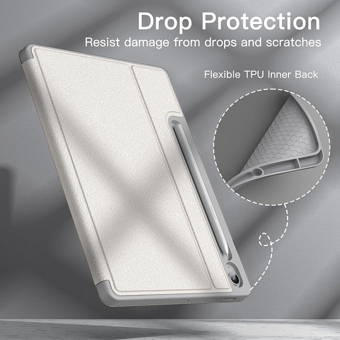 JETech Folio Case Cover for Samsung Galaxy Tab S10 FE Plus 13.1 Black | Multi-Angle Stand Cover S Pen Holder Slim Protective Cover Auto Wake/Sleep