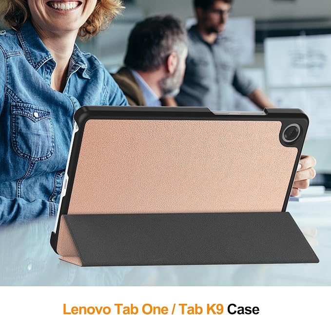 Smart Case for Lenovo Tab One / K9 8.7 Inch 2025 TB305XU/TB305FU Lightweight Trifold Stand Cover Auto Wake Sleep Blackish Green