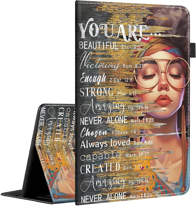 Case for Amazon Fire Max 11 Tablet (13th Generation 2023 Release) Multi-Angle Smart Stand Cover Auto Sleep/Wake for Fire 11 Max Tablet，African American Women Inspirational Quotes