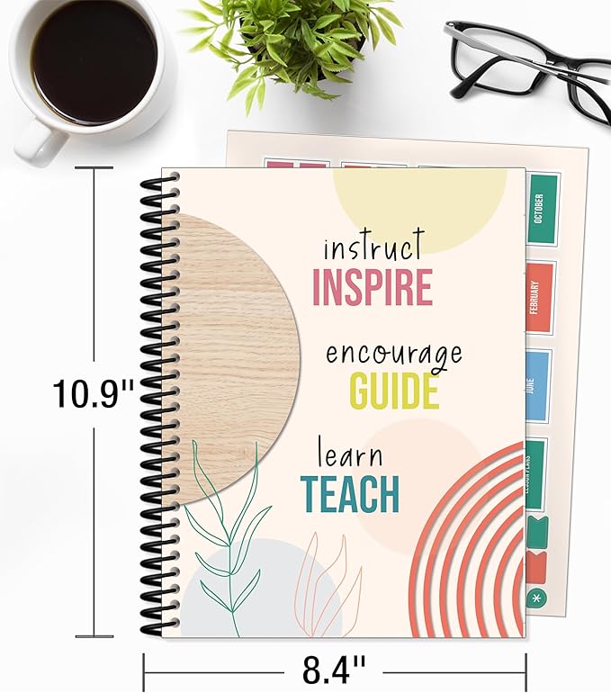 Carson Dellosa True to You Teacher Planner 2025-2026, Undated 8" x 11" Lesson Plan Book With Stickers, Class Schedule, Weekly Calendar School Supplies, Homeschool Essentials and Classroom Must Haves