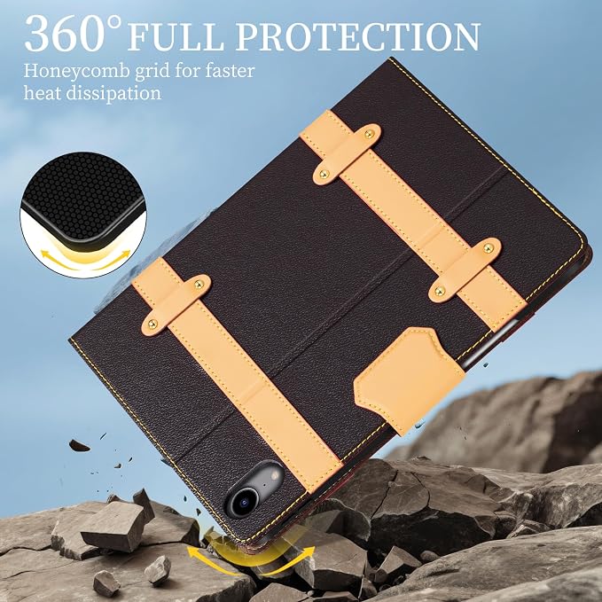 Case for iPad mini 7 (A17) ProiPad mini 7th/6th Gen (2024/2021) | Microfiber Leather Folio Cover with Adjustable Multi-angle StandAuto Sleep/WakeShockproof Protection CaseBlack