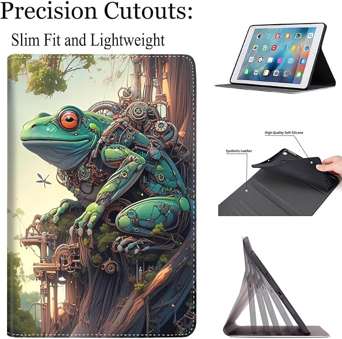 Case for New iPad (A16) 11th Generation 11 Inch 2025for iPad 10th Generation 2022 10.9 Inch Multi-Angle Stand Smart Cover Shockproof with Auto Wake/Sleep Baby Dragon