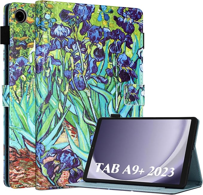 Fancity Case Fits Samsung Galaxy Tab A9/A11 Plus 11” 2025/2023 X210/X216 | Premium PU Leather Cover with Multi-Angles Pencil Holder Smart Wake Sleep for Galaxy Tab A9 A11 Plus X218 Beach