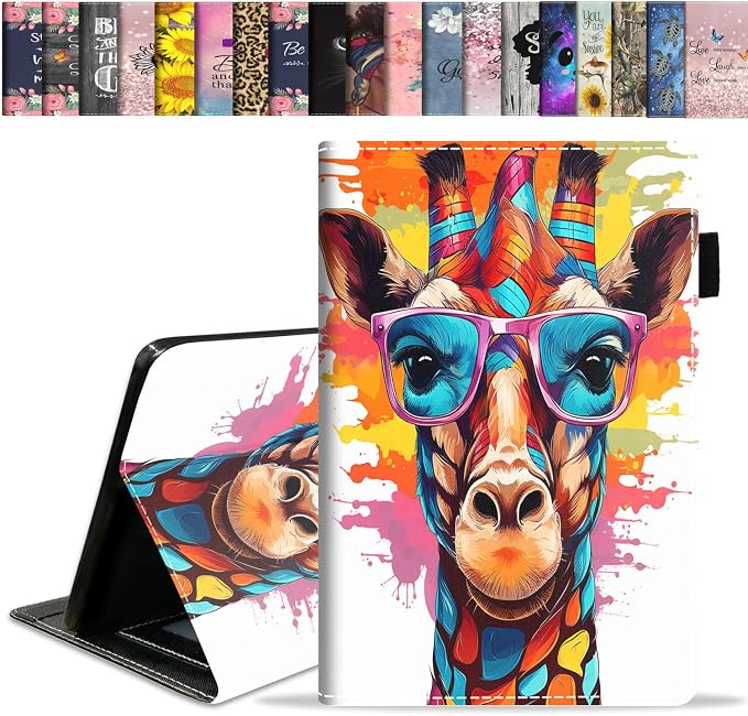 Case for Amazon Kindle Fire HD 10 Tablet 10.1 (9th/7th Generation 2019/2017 Release) Slim Folding Stand Folio Cover with Card Slot &amp Auto Wake/Sleep - African American Girl