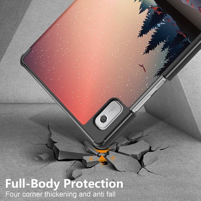 Epicgadget Case for Nook 9 Lenovo Tablet (2024) / Lenovo Tab M9 (TB-310FU 2023 Released) 9 Inch Display Tablet - Slim Lightweight Trifold Shell Stand Cover Case + 1 Random Stylus (Black)