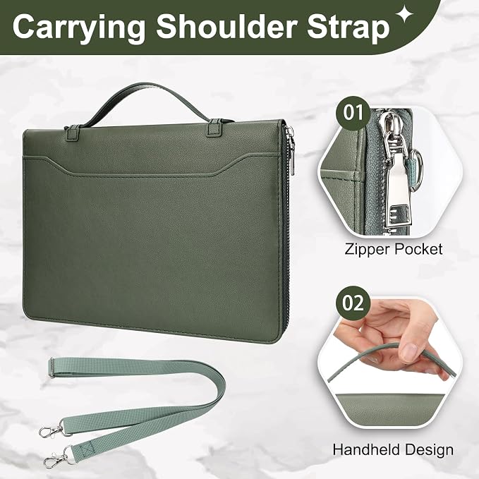 Case for Samsung Galaxy Tab S10 Lite / S10 FE / S9 FE 10.9-Inch / S9 11 | PU Leather / Zipper Bag / Clear Back Case / Hand Strap / Shoulder Strap / S-Pen Holder / Stand Cover