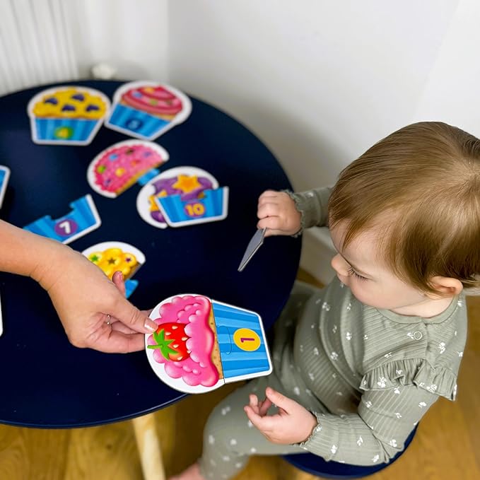 The Learning Journey: My First Match It - Counting Cupcakes- 15 Piece Self-Correcting Matching Puzzles - First Learning Toys for Toddlers 2-5 - Award Winning Toys