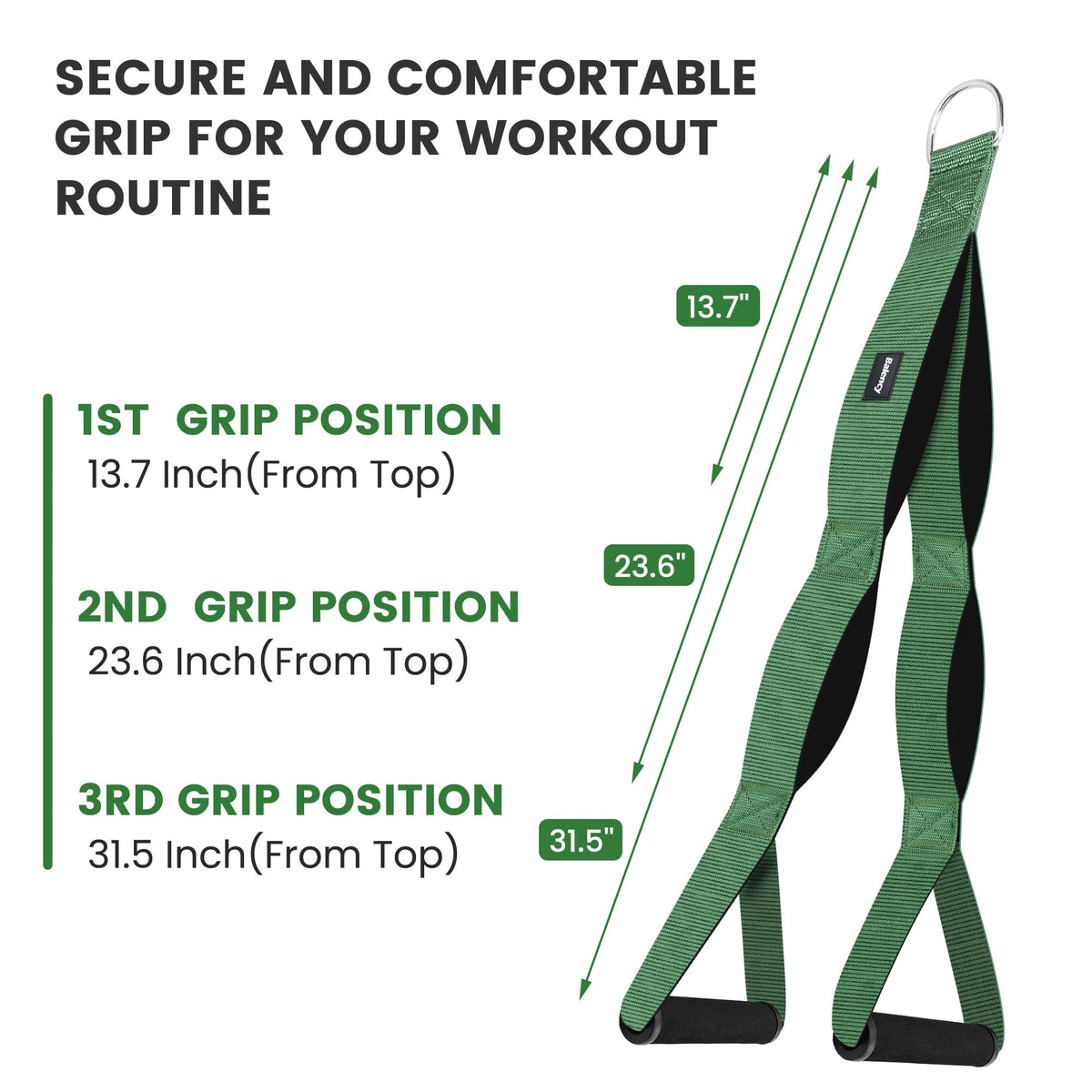 Balency Tricep Rope Cable Attachment Handles, Tricep Pull Down Attachment