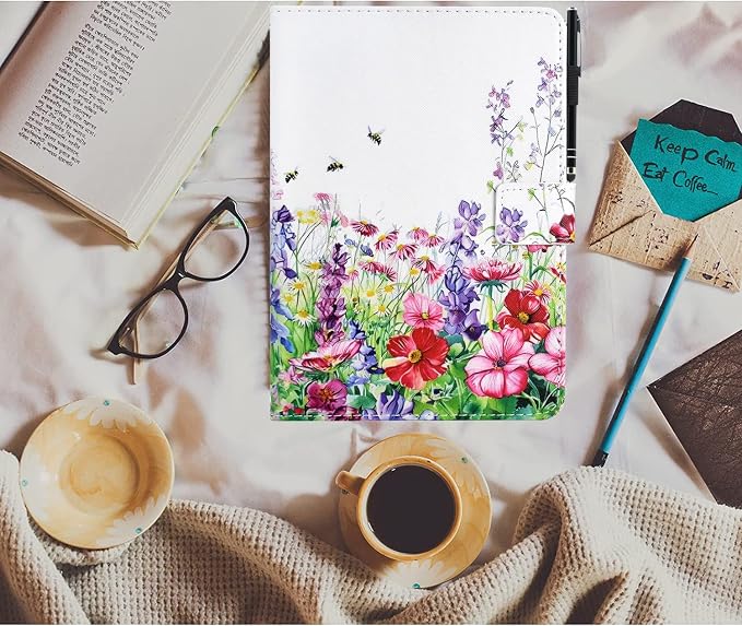 Case for iPad 9th/8th/7th Generation iPad 10.2 Case (2021/2020/2019 Model iPad 9/8/7 Case) PU Leather Folio Folding Stand Cover for iPad 10.2 inch Auto Wake/Sleep Hummingbird