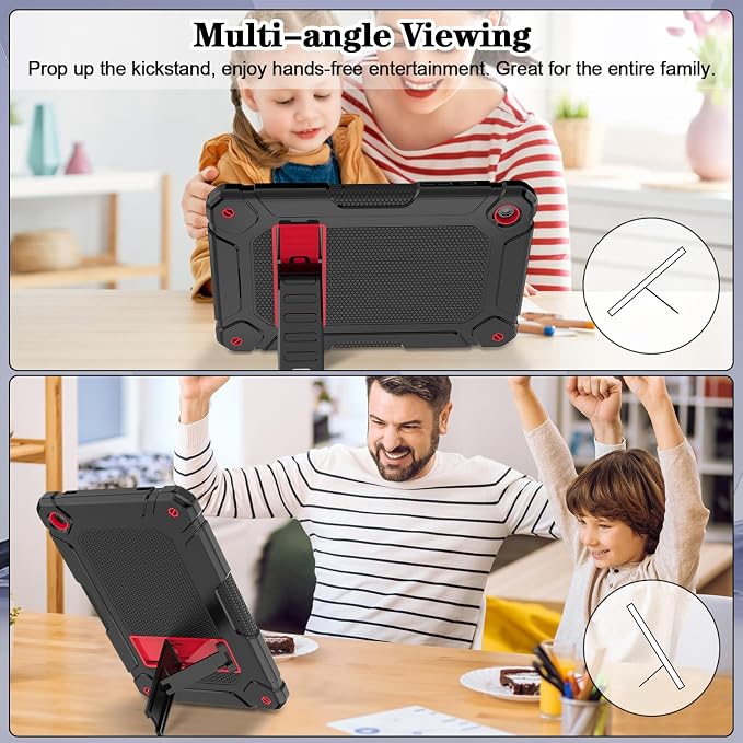 BMOUO Case for Samsung Galaxy Tab A11+ Plus/A9+ Plus 11 Inch 2026/2024 Heavy Duty Shockproof Rugged High Impact Protective Galaxy Tab A11 Plus/A9 Plus Case Black