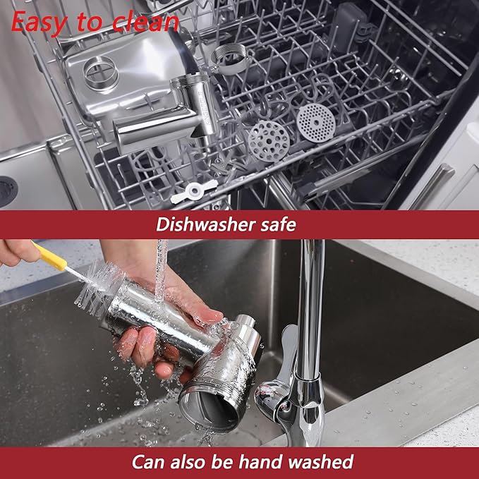 KINGEAGLE Stainless Steel Meat Grinder Attachment for KitchenAid Mixers