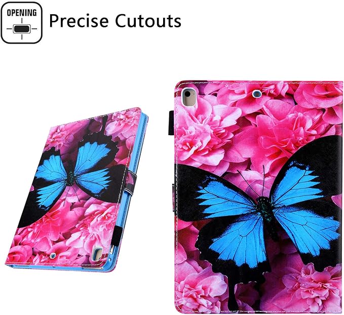 for Apple iPad 10.2 Case 9th/8th/7th Generation Cover (2021/2020/2019) with Auto Wake/Sleep Ultra Thin Lightweight Trifold Stand Folio PU Leather &amp Hard Back Hybrid Cover Almond Blossom