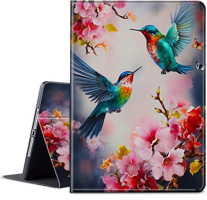 for Microsoft Surface GO 3/GO 2 Case with Adjustable Stand &amp Auto Wake/Sleep PU Leather Slim Smart Protect Cover - African Women Red Hair