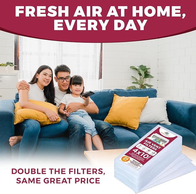 NORTHWEST ENTERPRISES Vent Filters, 24 Floor Vent Register Filters