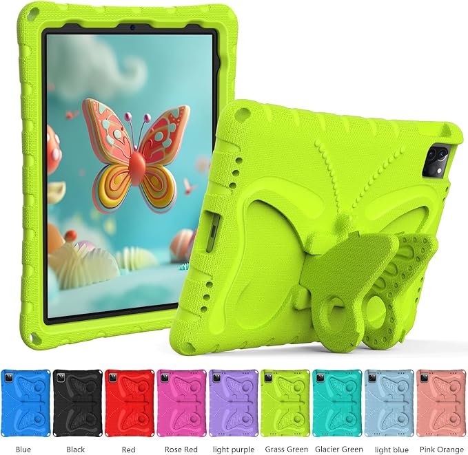Case for iPad 11th Gen (A16) 11 inch 2025 &amp 10th Generation 10.9 2022 &amp Air 11 2025/2024 &amp Air 6/5th/4th Gen &amp Pro 11 Butterfly Shockproof Cover -Black