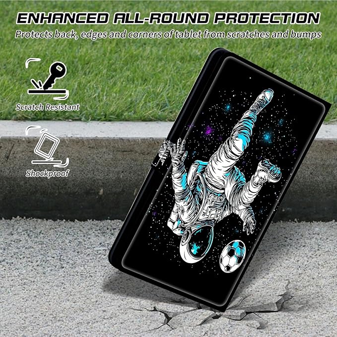 for Walmart Onn 10.1 2024 Onn 10.1 Gen 4 Universal Tablet Case 360 Degree Rotating Kickstand Protective Stand Case with Multiple Viewing PU Leather Shell Case Black Book Cat